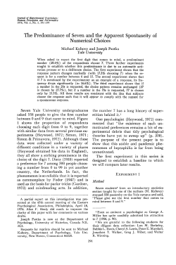 Journal of Experimental Psychology