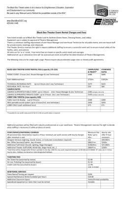 Black Box Theater Event Rental Charges and