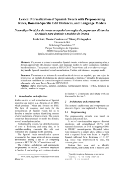 Lexical Normalization of Spanish Tweets with Preprocessing Rules