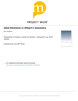 Ideal Elements in Hilbert`s Geometry