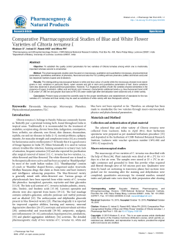 Comparative Pharmacognostical Studies of Blue and White Flower