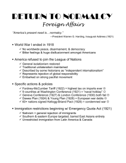 Normalcy / Foreign Affairs - apush-xl