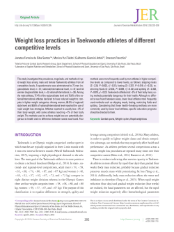 Weight loss practices in Taekwondo athletes of different competitive