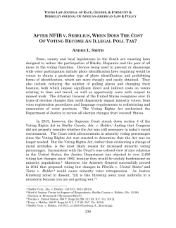 After NFIB v. Sebelius, When Does the Cost of Voting Become an