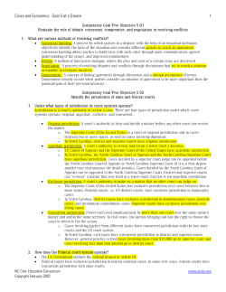 North Carolina Local Government: A Teacher`s Cheat Sheet