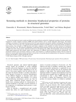 Screening methods to determine biophysical properties of proteins