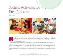 Sorting Activitiesfor Preschoolers