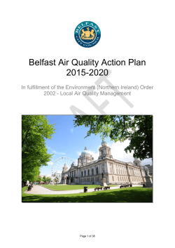 Draft Air quality Action Plan 2016 to 2020