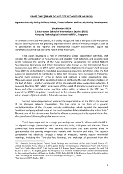 Japanese Security Policy - The International Studies Association