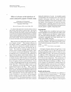 Effect of solvents on the hydrolysis of casein catalysed by pepsin