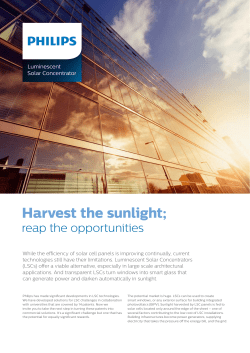 Harvest the sunlight