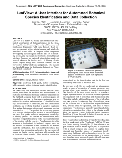 LeafView: A User Interface for Automated Botanical Species