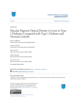 Macular Pigment Optical Density is Lower in Type 2