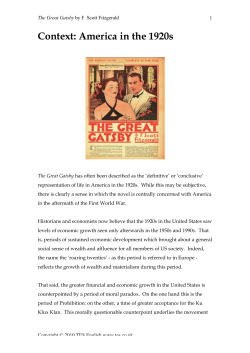 Context: America in the 1920s