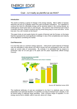 Coal &ndash; is it really as plentiful as we think?