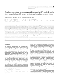 Creatinine corrections for estimating children`s and adult`s
