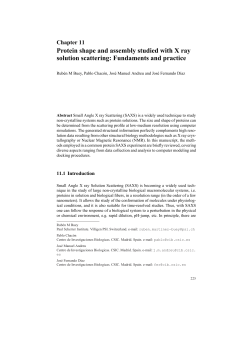 Protein shape and assembly studied with X ray solution