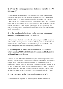 Q: Would the same approximate distances work for the AP