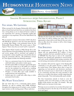 HUDSONVILLE HOMETOWN NEWS