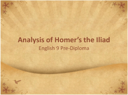 Analysis of Homer`s the Iliad