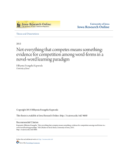 evidence for competition among word-forms in a novel-word