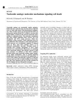 Nucleoside analogs: molecular mechanisms signaling cell death
