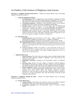 Outline of SOH Mini lessons - Pursuit-of