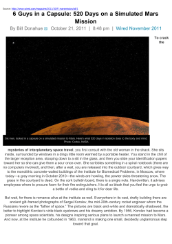 6 Guys in a Capsule: 520 Days on a Simulated Mars Mission