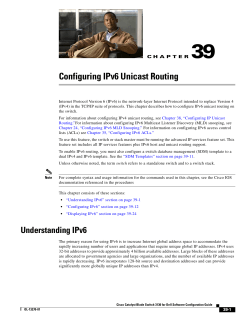 Configuring IPv6 Unicast Routing