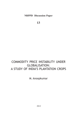 13 commodity price instability under globalisation: a study of india`s
