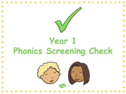 Phonics Screening Information for Parents