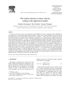 The relative density-to-shear velocity scaling in the uppermost mantle