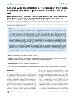 Genome-Wide Identification of Transcription Start Sites