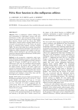 Pelvic floor function in elite nulliparous athletes