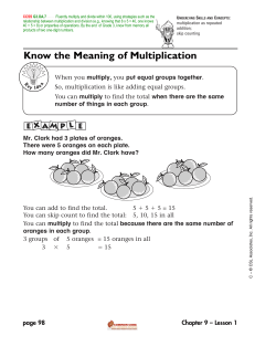 Know the Meaning of Multiplication
