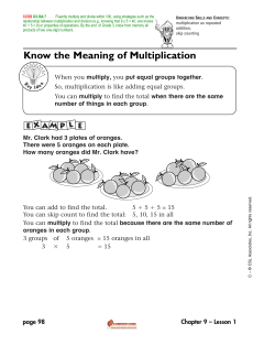 Know the Meaning of Multiplication