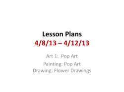 Lesson Plans 4/8/13 &ndash; 4/12/13