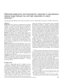 Epigenetic Changes of Caloric Restriction Diet