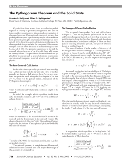 The Pythagorean Theorem and the Solid State