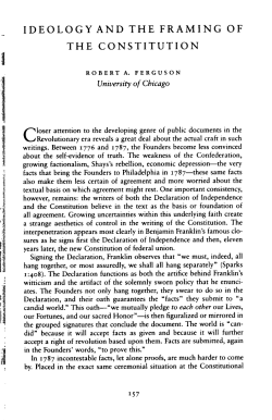 Ideology and the Framing of the Constitution