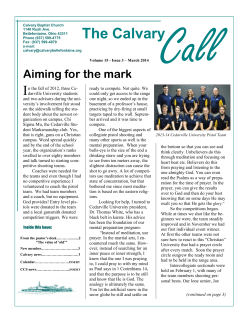 March 2014 - Calvary Baptist Church