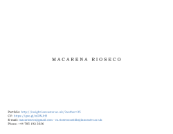 Macarena Rioseco`s - Lancaster University