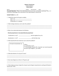 Essential Question: What is the relationship between net force