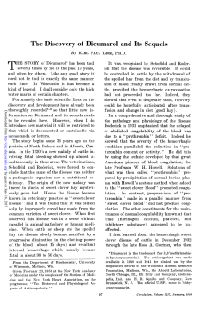 The Discovery of Dicumarol and Its Sequels