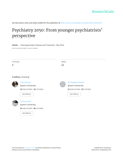 Psychiatry 2050: From younger psychiatrists` perspective