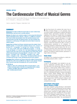 The Cardiovascular Effect of Musical Genres