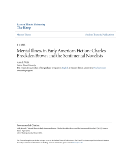 Mental Illness in Early American Fiction: Charles Brockden Brown