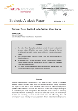The Indus Treaty Revisited: India