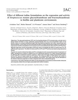 Effect of different iodine formulations on the