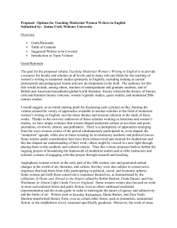 here - Teaching Modernist Women`s Writing in English